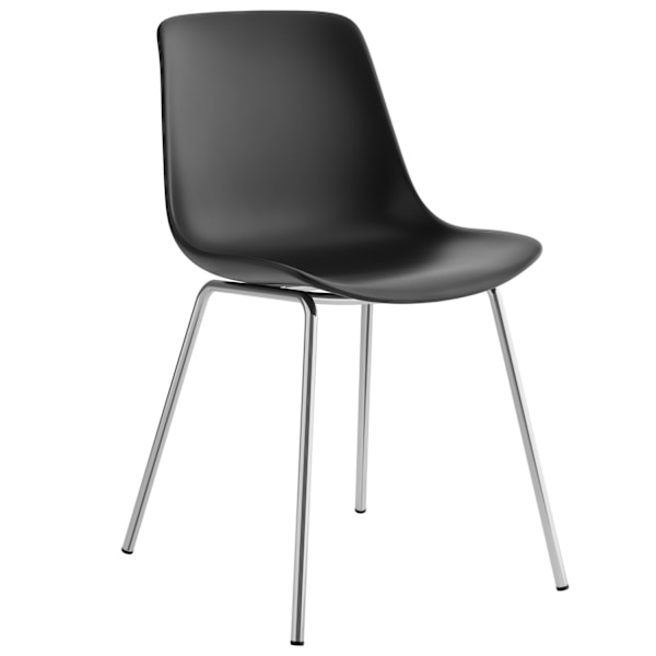 tectake Stol Mawe, ergonomisk, 120 kg -  sort/krom sort/krom