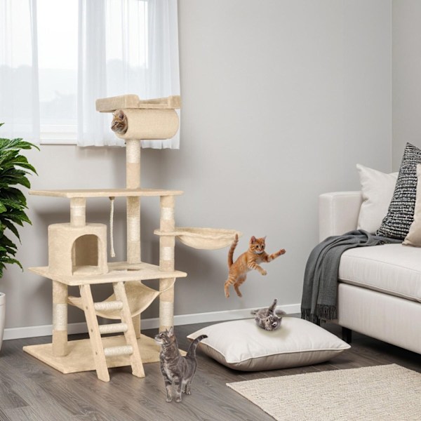 tectake Kradsetræ Stokeley -  beige Beige
