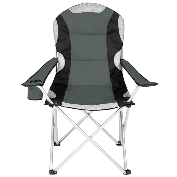 tectake Polstret campingstol -  grå Grey