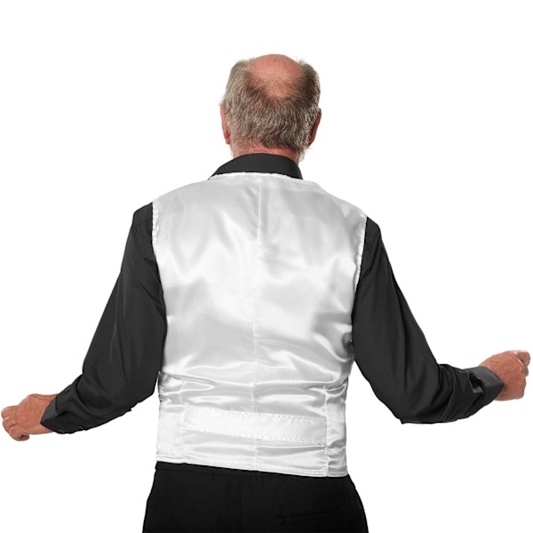 tectake Paillet vest herrer sølv Silver M