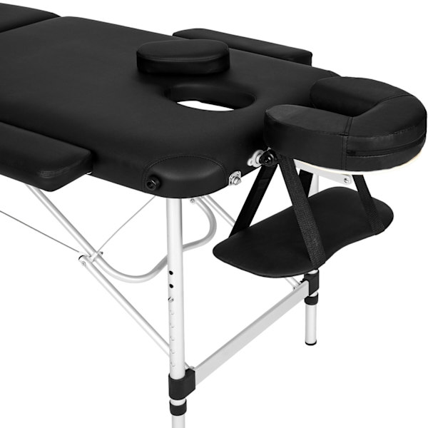 tectake Massagebriks i aluminium med 3 zoner, 5 cm polstring + taske -  sort Black