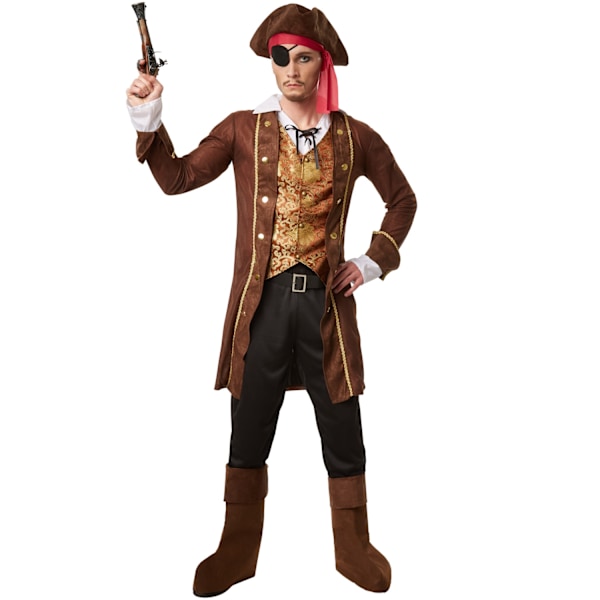 tectake Sørøverkonge kostume Brown M