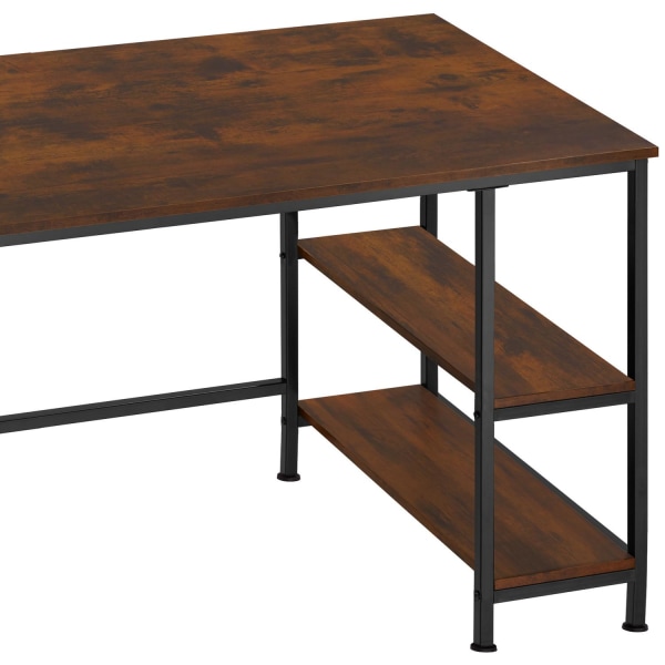 tectake Skrivebord Canton 120x60x75,5cm - Industrielt mørkt træ Dark brown  9ee5 | Dark brown | 115000 | Fyndiq