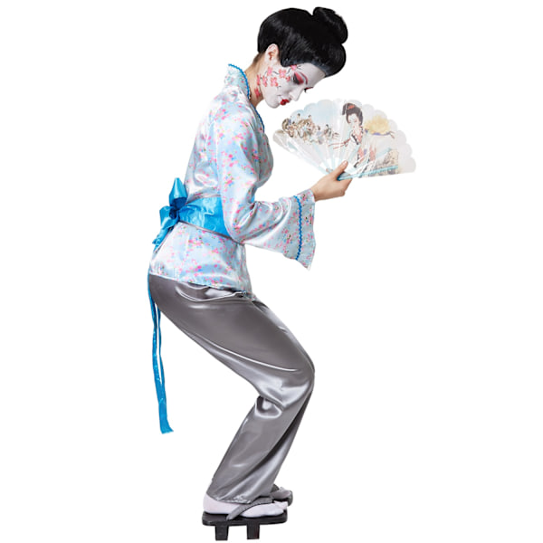 tectake Fortryllende Geisha kostume Blue XL