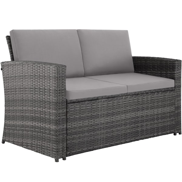 tectake Polyrattan havesofasæt Jesolo -  grå/lysegrå Light grey