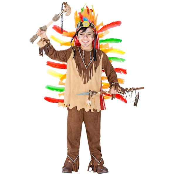 tectake Indianeren Lille Sioux kostume Brown 152 (12-14y)