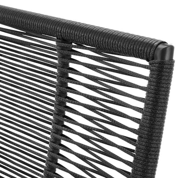 tectake Havestole Sundo, sæt med 2 stk. i rebdesign Graphite grey