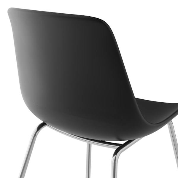 tectake Stol Mawe, ergonomisk, 120 kg -  sort/krom sort/krom