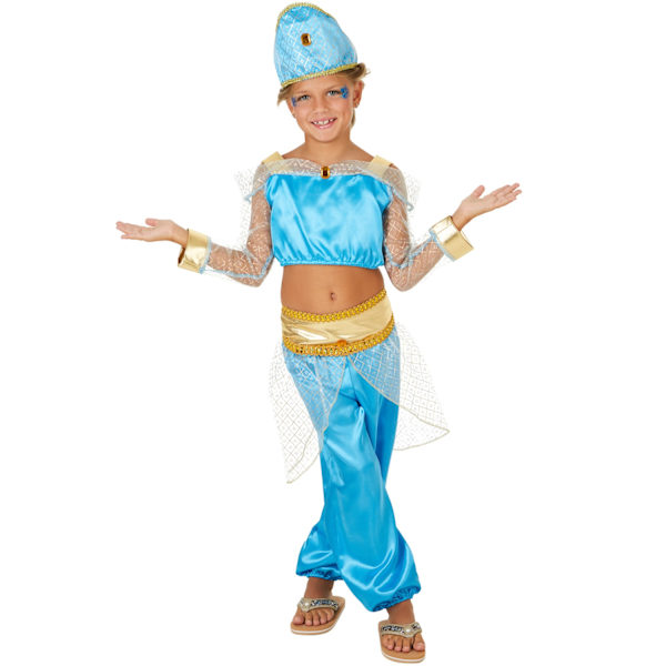 tectake Orientprinsesse børnekostume Blue 128 (7-8y)