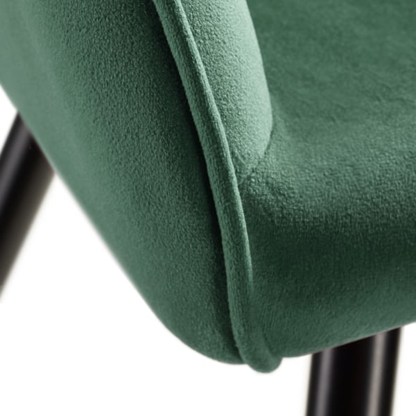 tectake Stol Marilyn velour -  mørkegrøn/sort Dark green