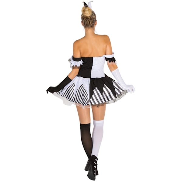 tectake Sort-hvid skelet halloweenkostume White M