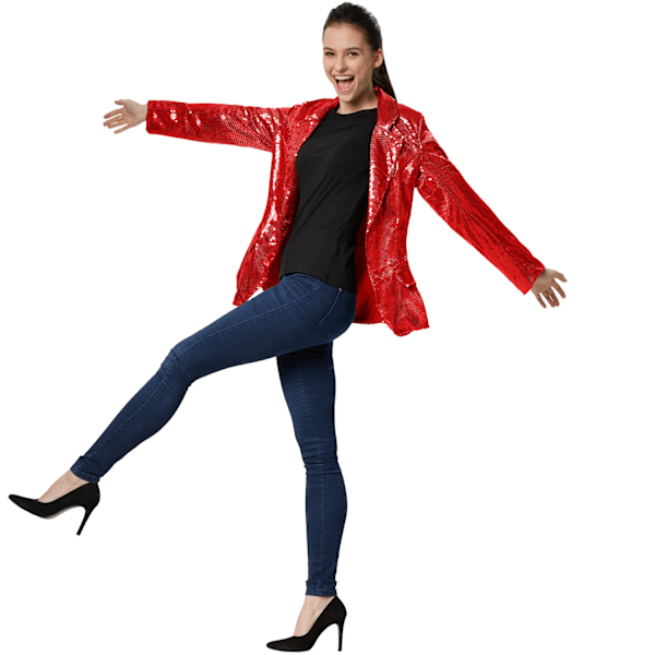tectake Paillet jakke kvinde rød Red M