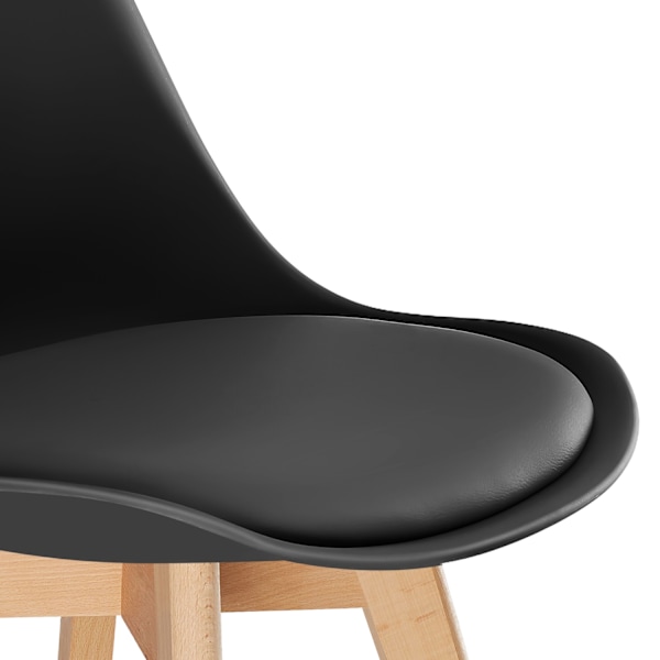 tectake Spisebordsstole Friederike -  sort Black