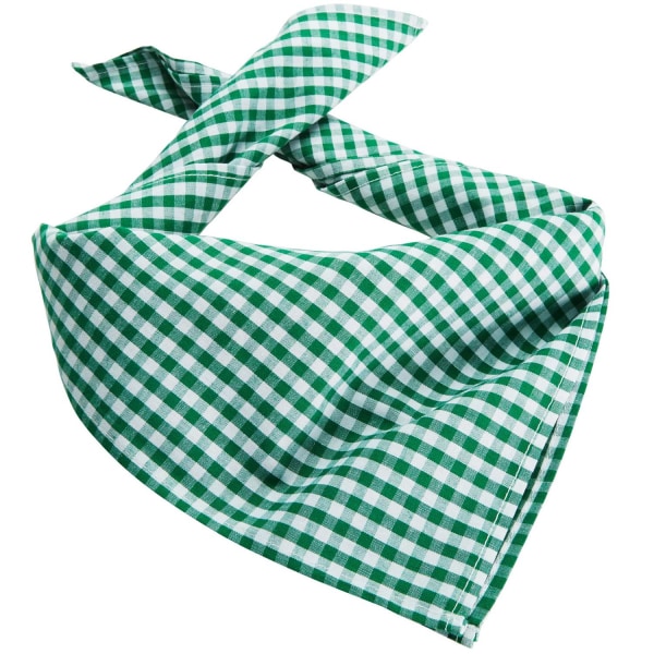 tectake Halstørklæde ternet -  grøn/hvid Green one size