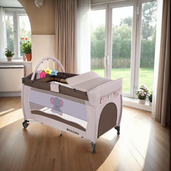 tectake Rejseseng Doddo med transporttaske -  brun Brown