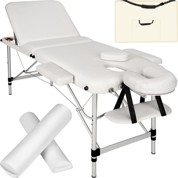 tectake Massagebriks med 3 zoner, 5 cm polstring og taske -  hvid White