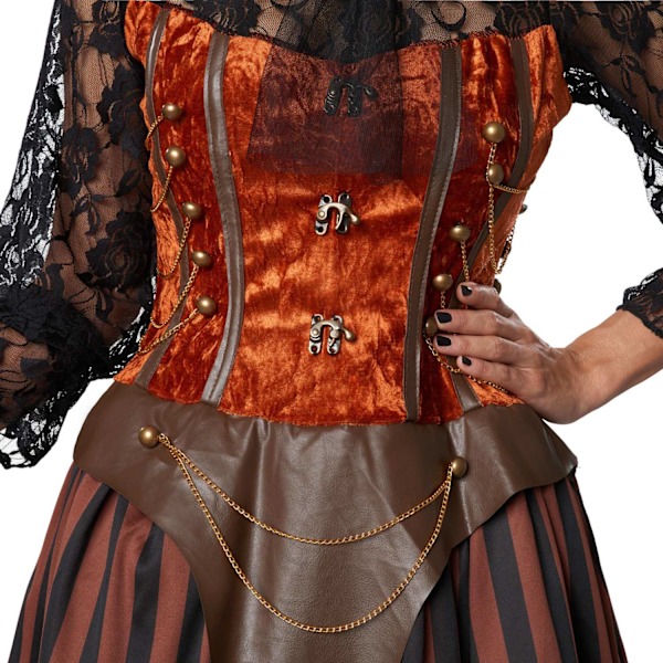 tectake Steampunk Grevinde kostume Brown S