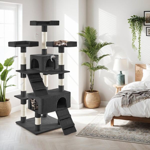 tectake Kradsetræ Barney -  sort Black