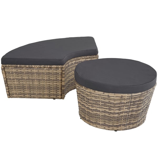 Rund daybed i polyrattan Santorini - natur Nature