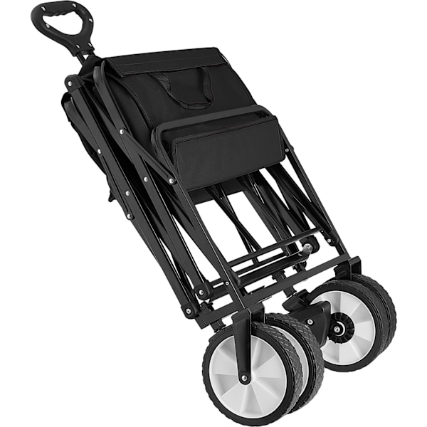 tectake Trækvogn foldbar Leon, bæreevne 80 kg -  sort Black