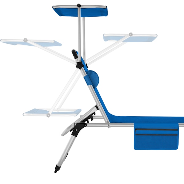 tectake Solseng Aurelie af aluminium, 6-trins -  blå Blue