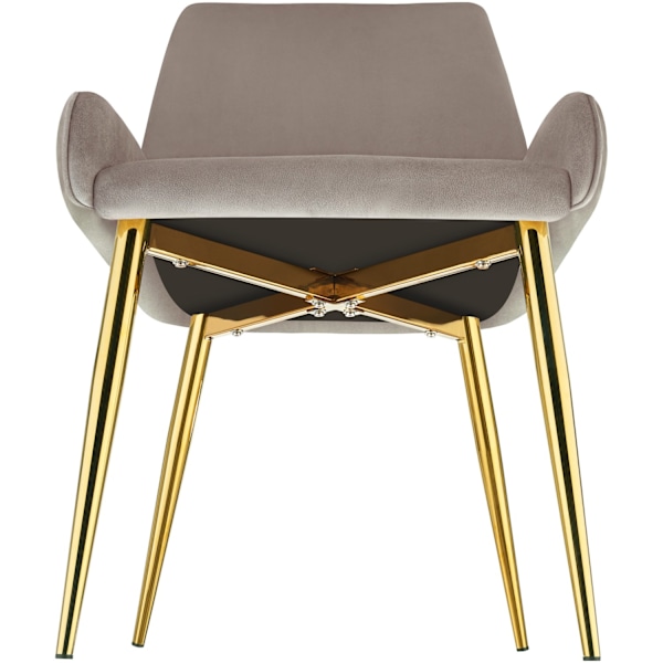 tectake Spisebordsstol Avane, velour, bæreevne 120 kg -  taupe taupe