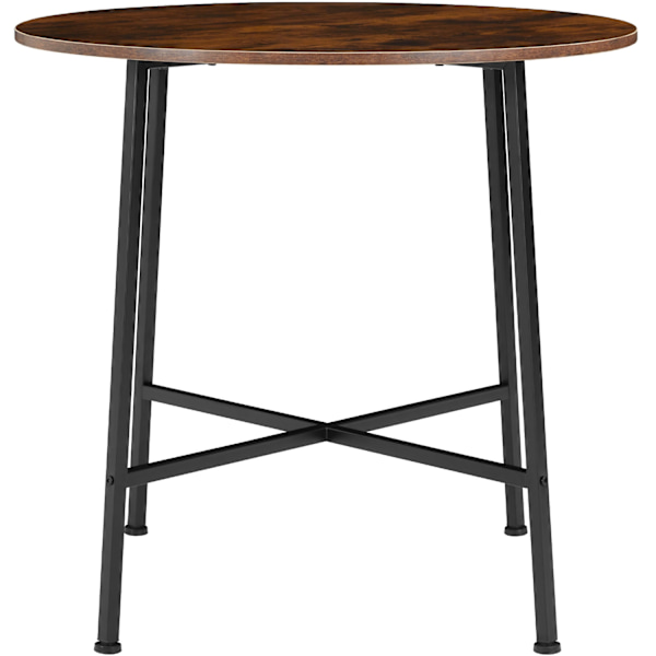 tectake Spisebord Ennis 80x76cm -  Industrielt mørkt træ, rustikt Dark brown