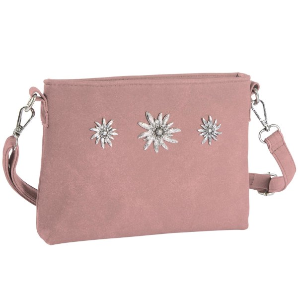 tectake Håndtaske med blomster -  lyserød Light pink one size
