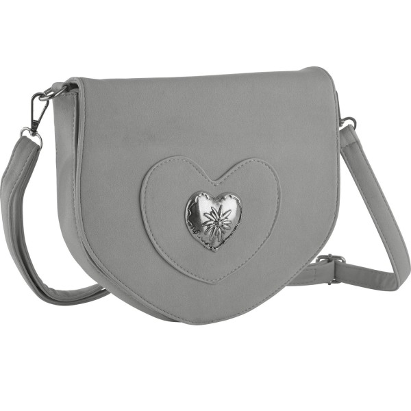 tectake Håndtaske med hjerte -  grå Grey one size