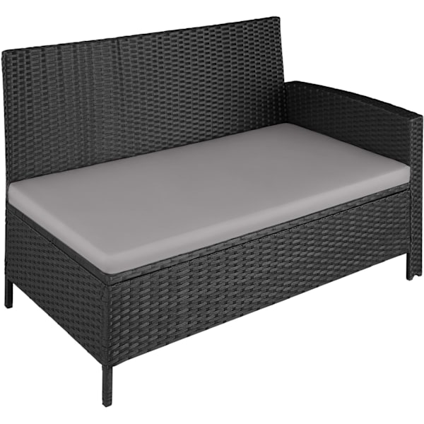 tectake Polyrattan havemøbelsæt Barletta -  sort Black