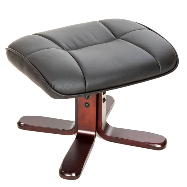 tectake Lænestol med skammel Model 1 -  sort/brun Brown