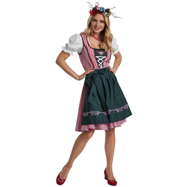 tectake Damekostume mini dirndl Berchtesgaden model 2 White M