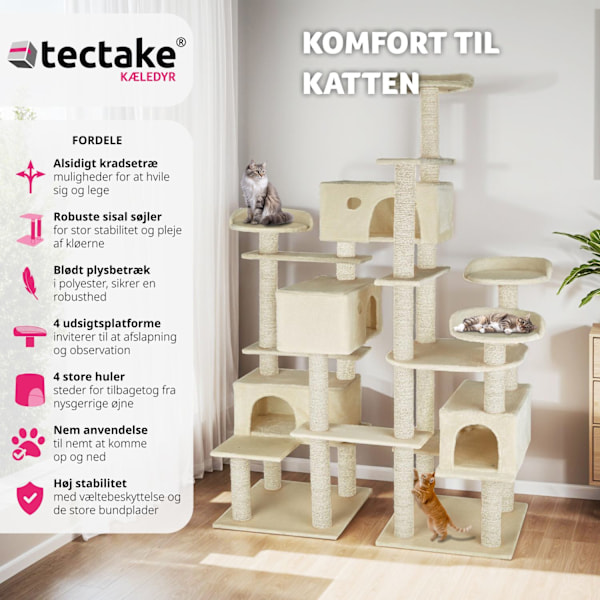 tectake Kradsetræ Entissar -  beige Beige