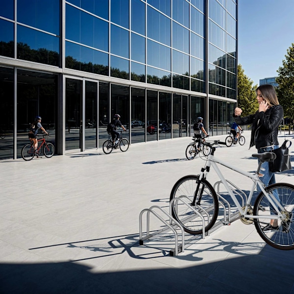 tectake Cykelstativ - 4 4 Silver