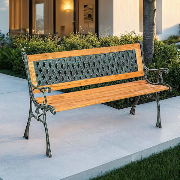 tectake Havebænk Tamara 128x51x73cm Brown