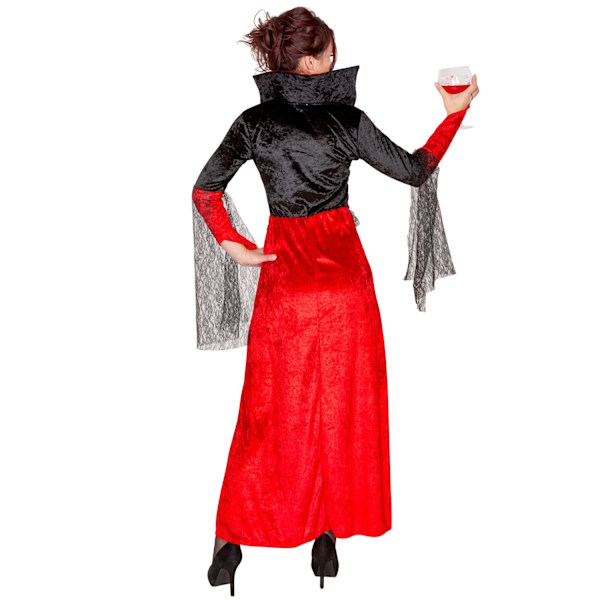 tectake Klassisk vampyr halloweenkostume Red M