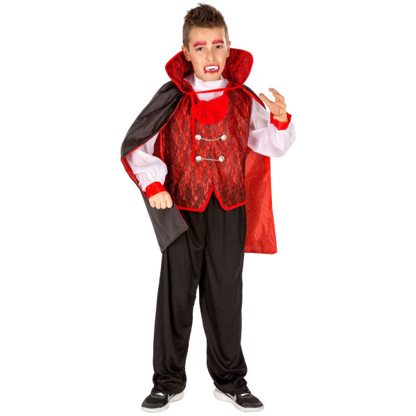 tectake Grev Dracula børnekostume Halloween Black 140 (10-12y)