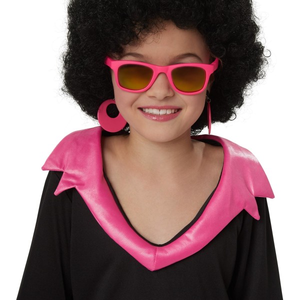 tectake Groovy Disco pige børnekostume Pink 140 (9-10y)