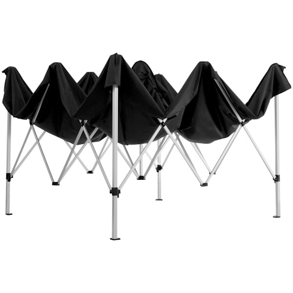tectake Easy up pavillon Olivia 3x3 m med 4 sidestykker -  sort Black