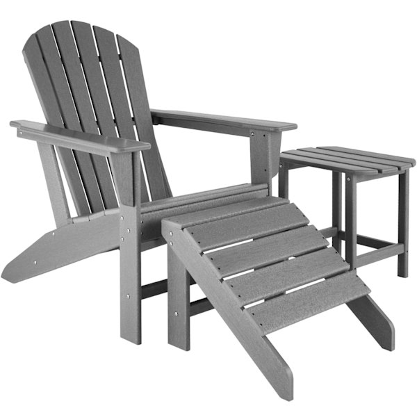 tectake Havestol -  lysegrå Light grey