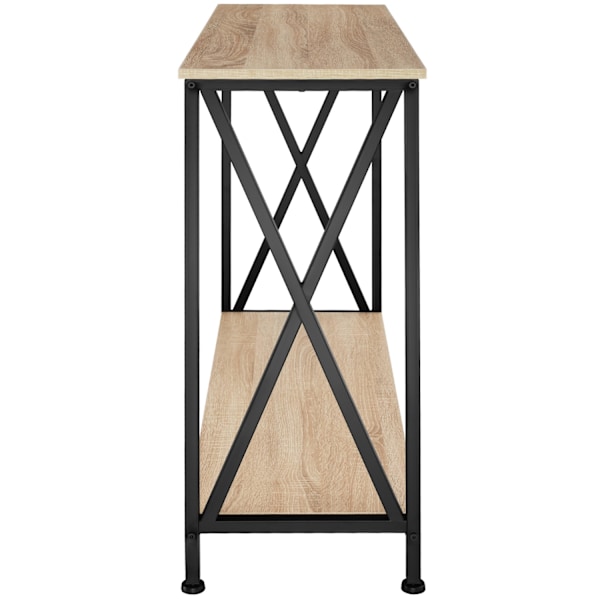 tectake Sidebord Tacoma 100x35x80,5cm -  Industrielt lyst træ, egetræ Sonoma Light brown