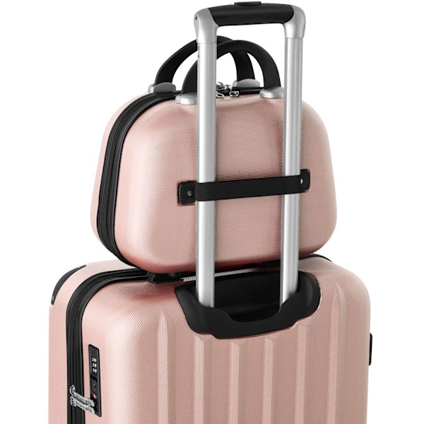tectake Kuffertsæt Pucci 4 dele -  rødguld RoseGold