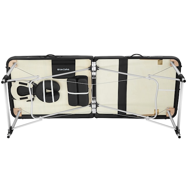 tectake 3 zoners massagebriks Phuket, bæretaske, aluminiumsramme -  sort Black