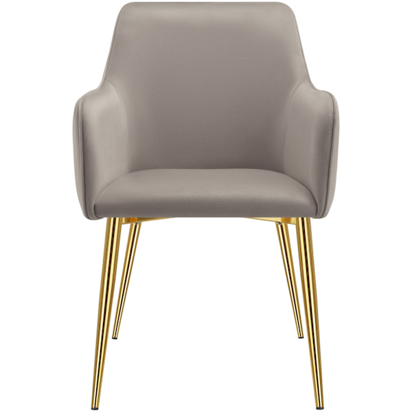 tectake Stol Avane, velour, polstret -  taupe taupe