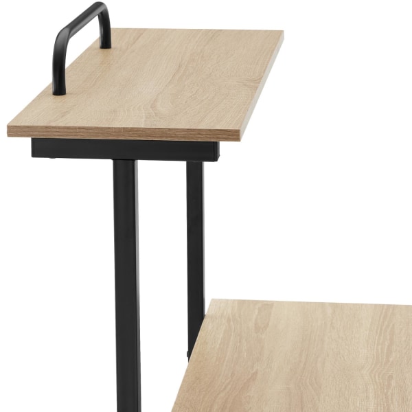 tectake Skrivebord Fife 80x65,5x130,5cm -  Industrielt lyst træ, Light brown