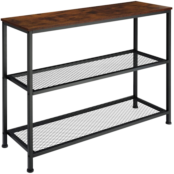 tectake Sidebord Bristol -  Industrielt mørkt træ, rustikt Dark brown