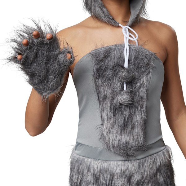 tectake Ulvekvinde kostume Grey XL