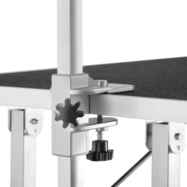 tectake Trimmebord med galge -  sort/grå Grey