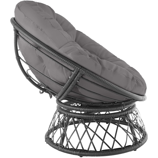 tectake Polyrattan havestol Gargano -  sort Black