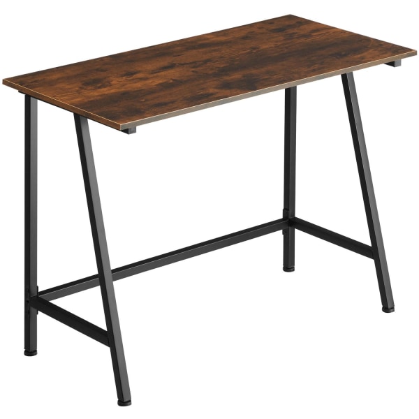 tectake Skrivebord Newton 100x50x77cm -  Industrielt mørkt træ Dark brown